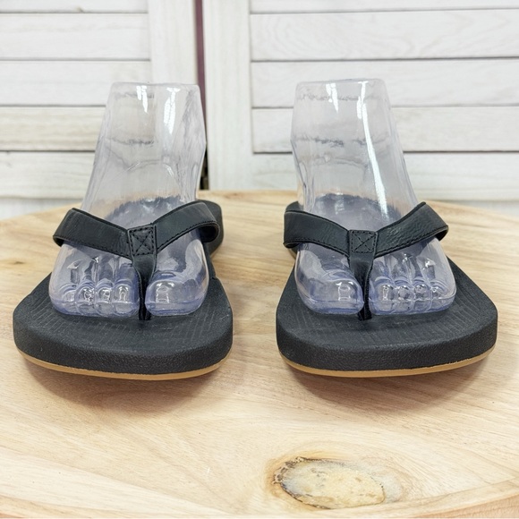 Sanuk Cosmic Shores Thong Flip Flop Sandals Black Womens 9 1156290 - Picture 2 of 10